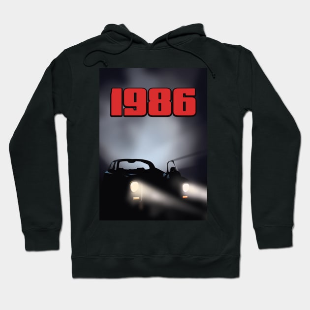 1986 sports car poster Hoodie by nickemporium1